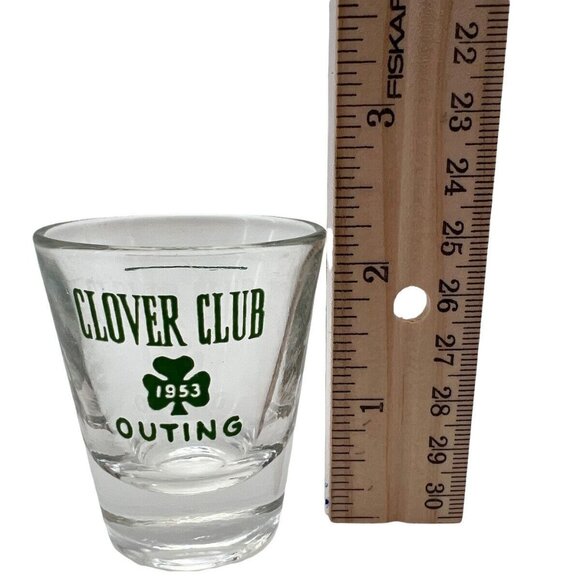 Vintage 1953 Shot Glasses Clover Club Bar Set of 5 - Picture 10 of 11